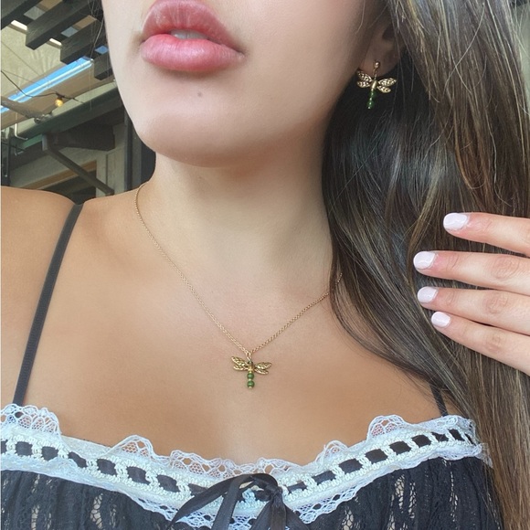 Dragonfly Necklace and Earrings Set
